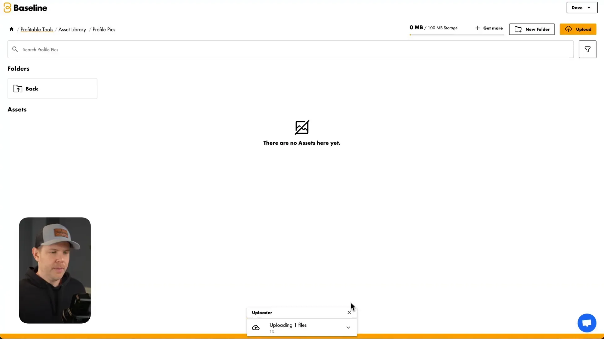 Uploading assets to Baseline
