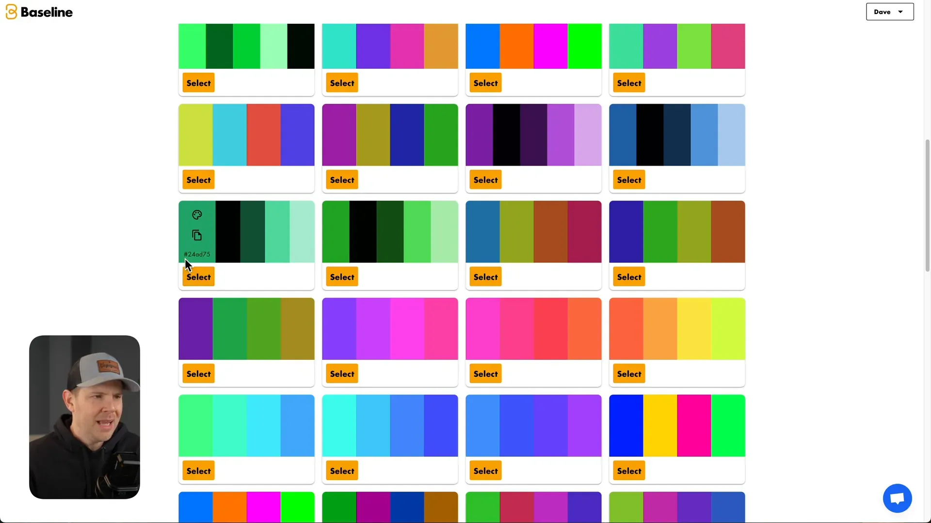 Choosing brand colors in Baseline