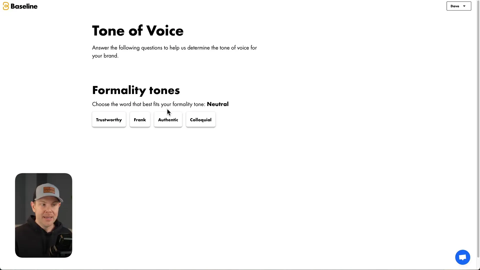 Adding brand tone of voice in Baseline