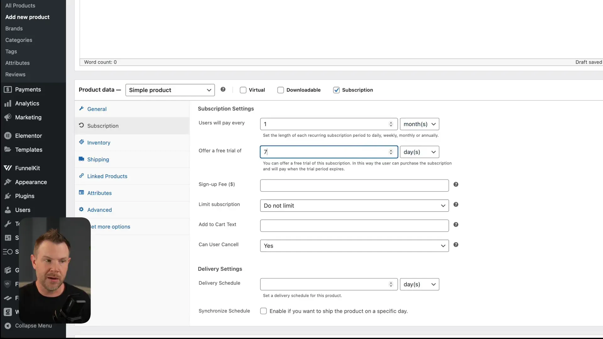 Subscription options and limits in WP Subscription