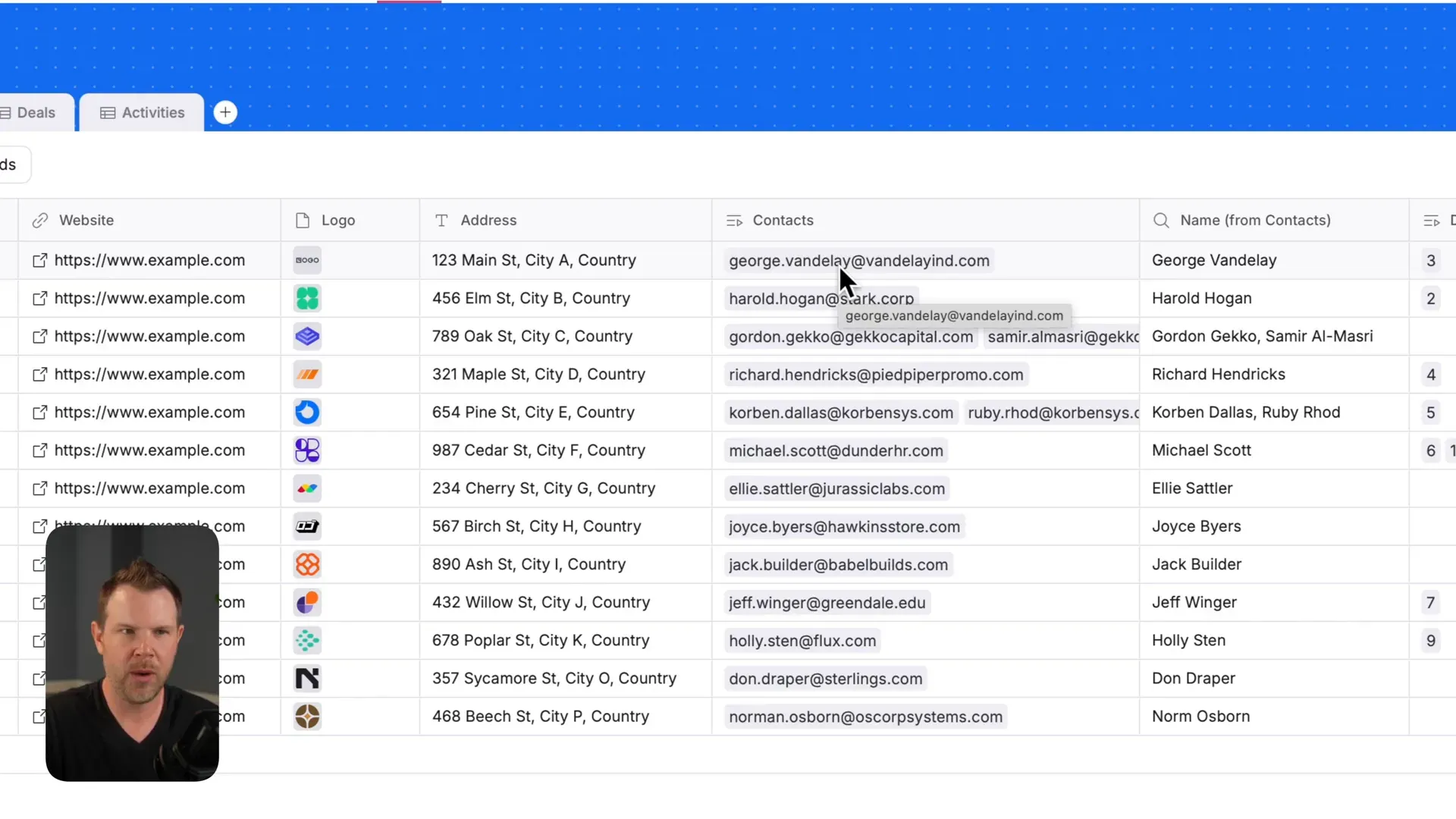 Example of lookup and related record fields in Softr database