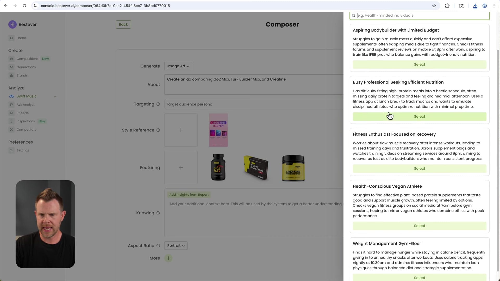 Screenshot: Creating an Image Ad