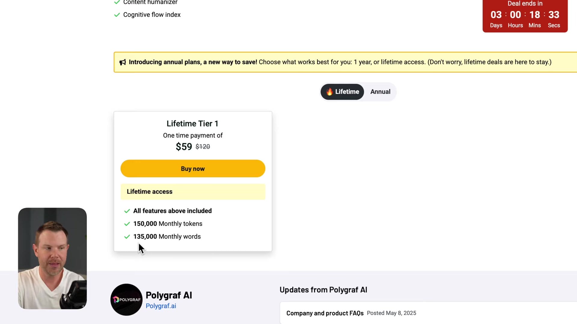 Screenshot: Pricing Plans