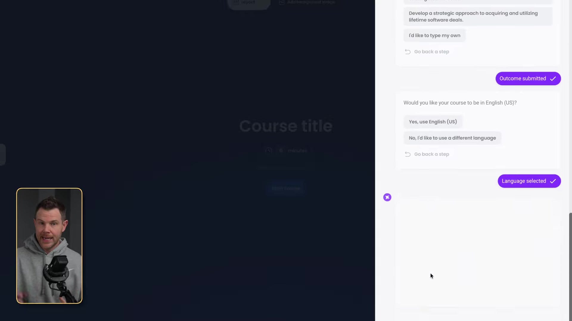 Screenshot: AI Interview & Course Settings
