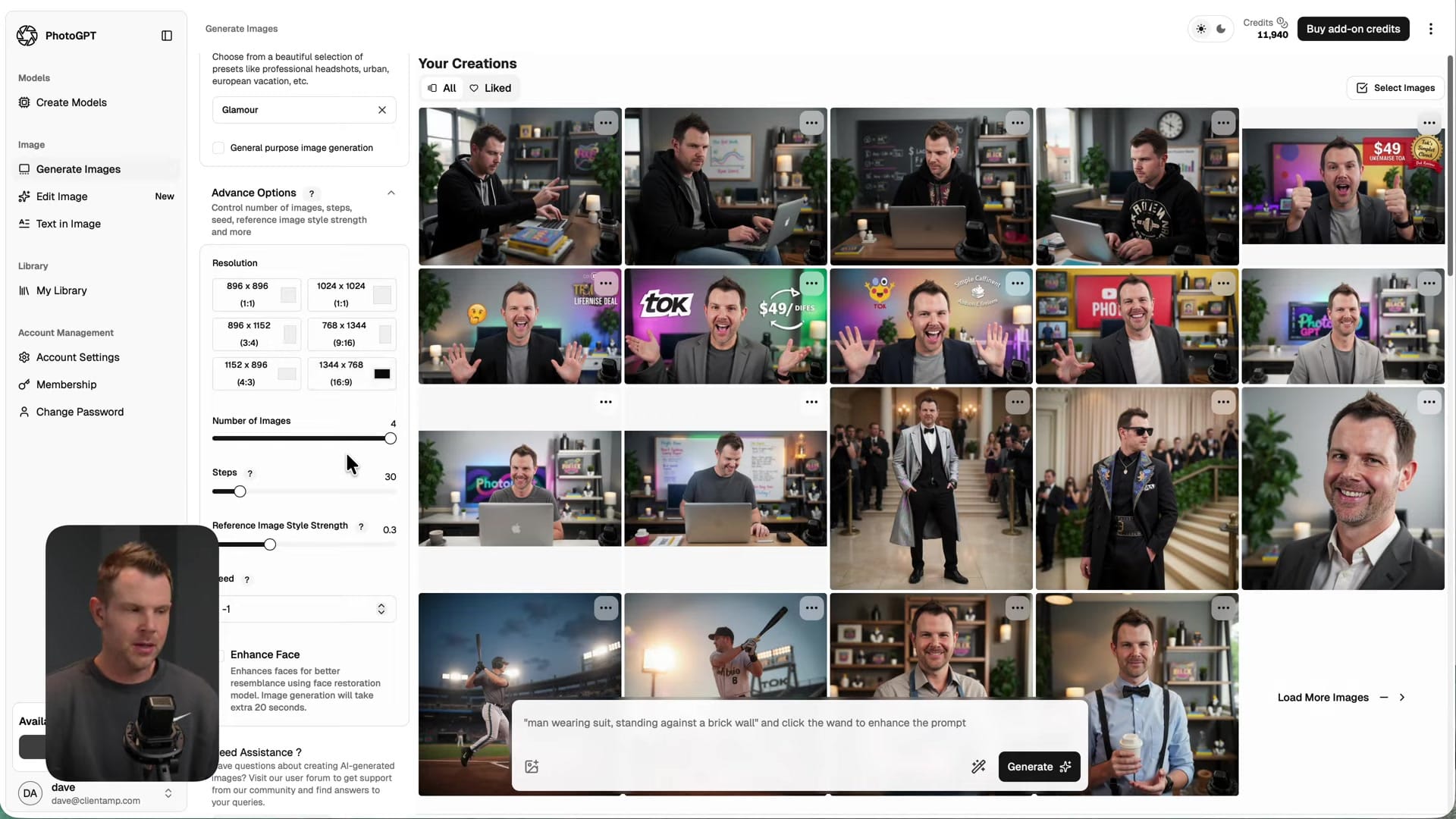 Screenshot: PhotoGPT: AI Model Training and Photo Generation