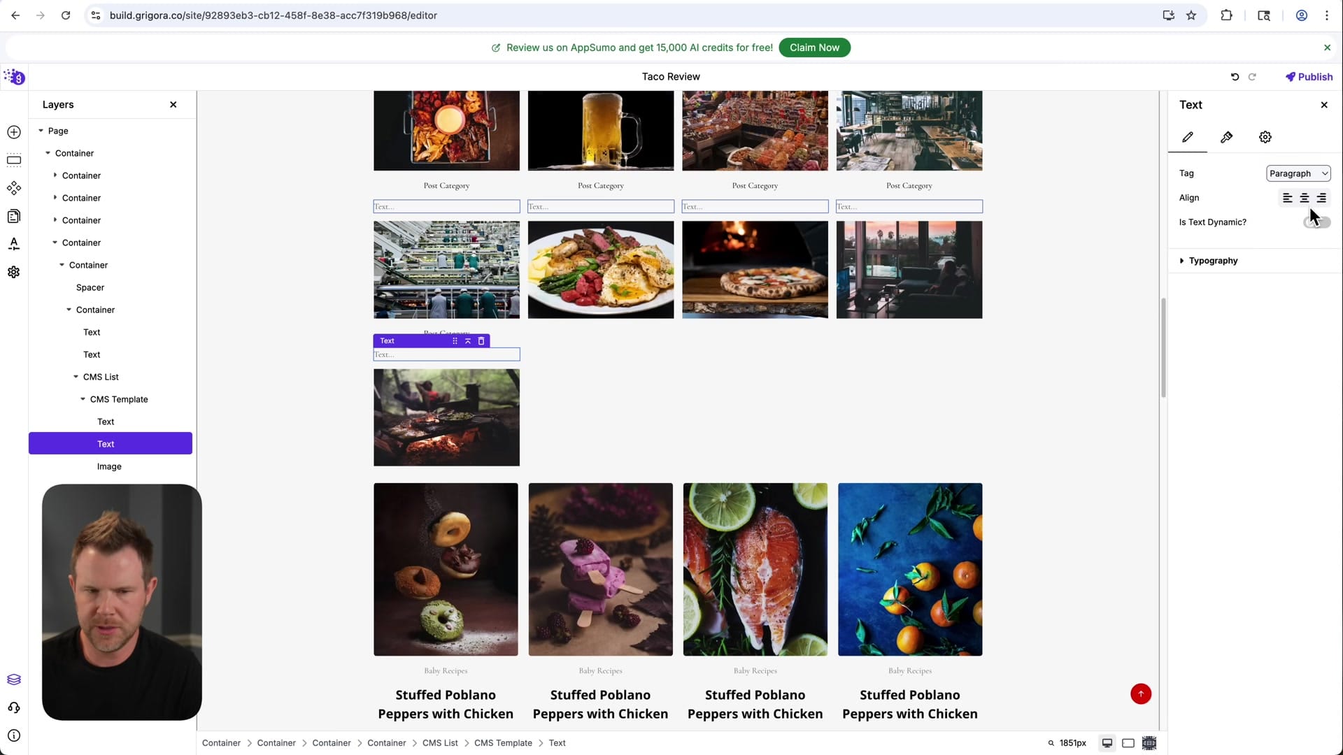 Screenshot: Creating Dynamic CMS Lists