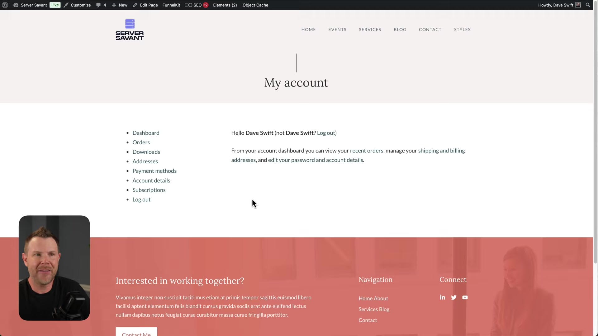 Screenshot: Customer Cancellation Process
