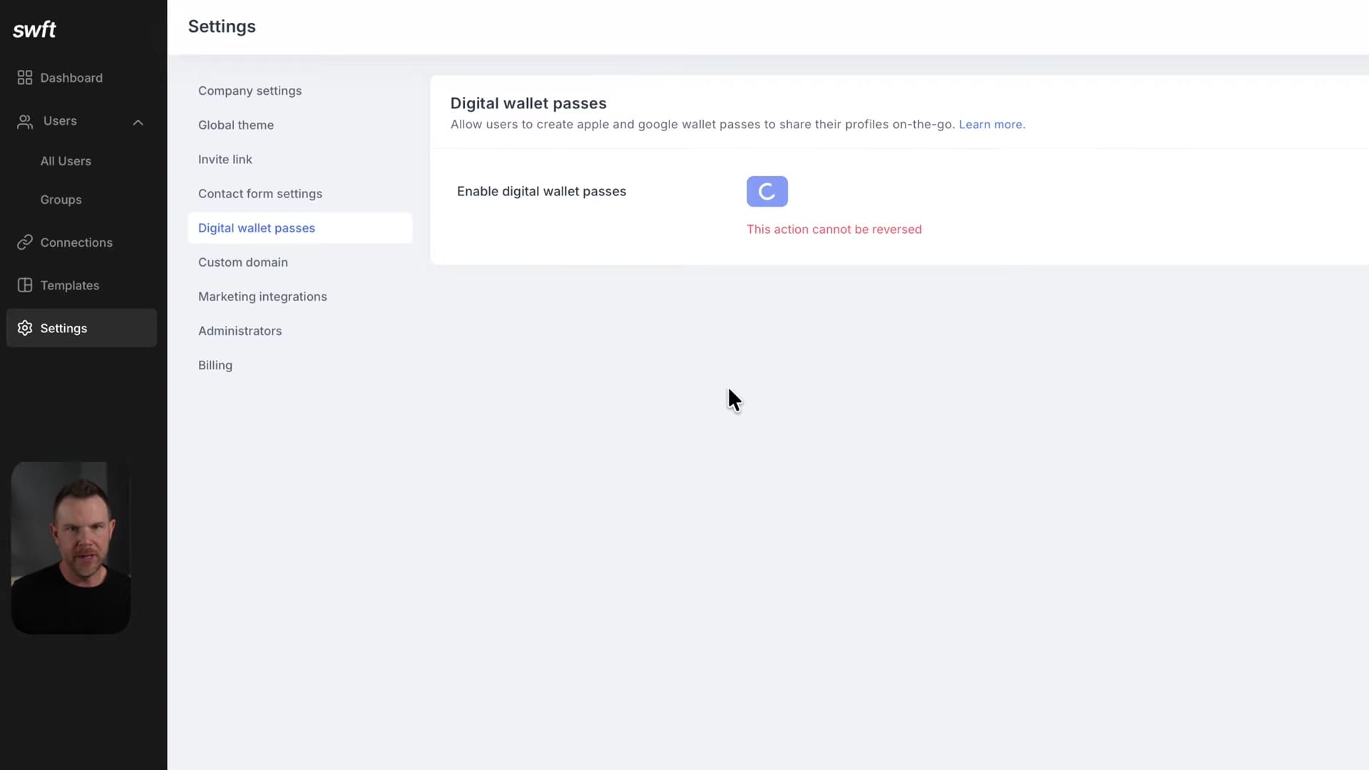Screenshot: Admin Dashboard Tour
