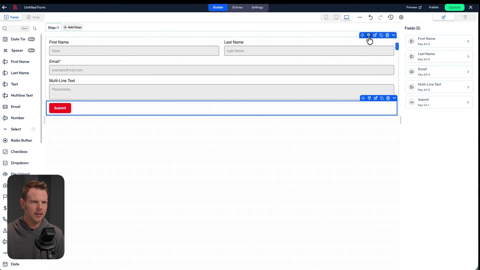 Screenshot: Conditional Logic