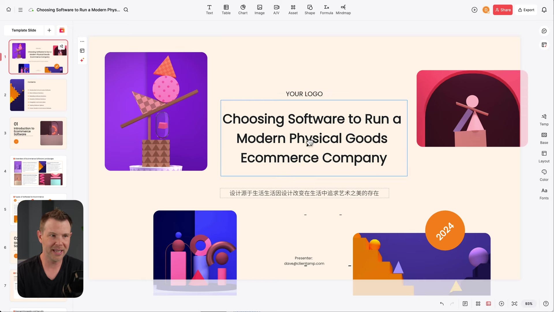 Screenshot: Editing & Customizing Slides
