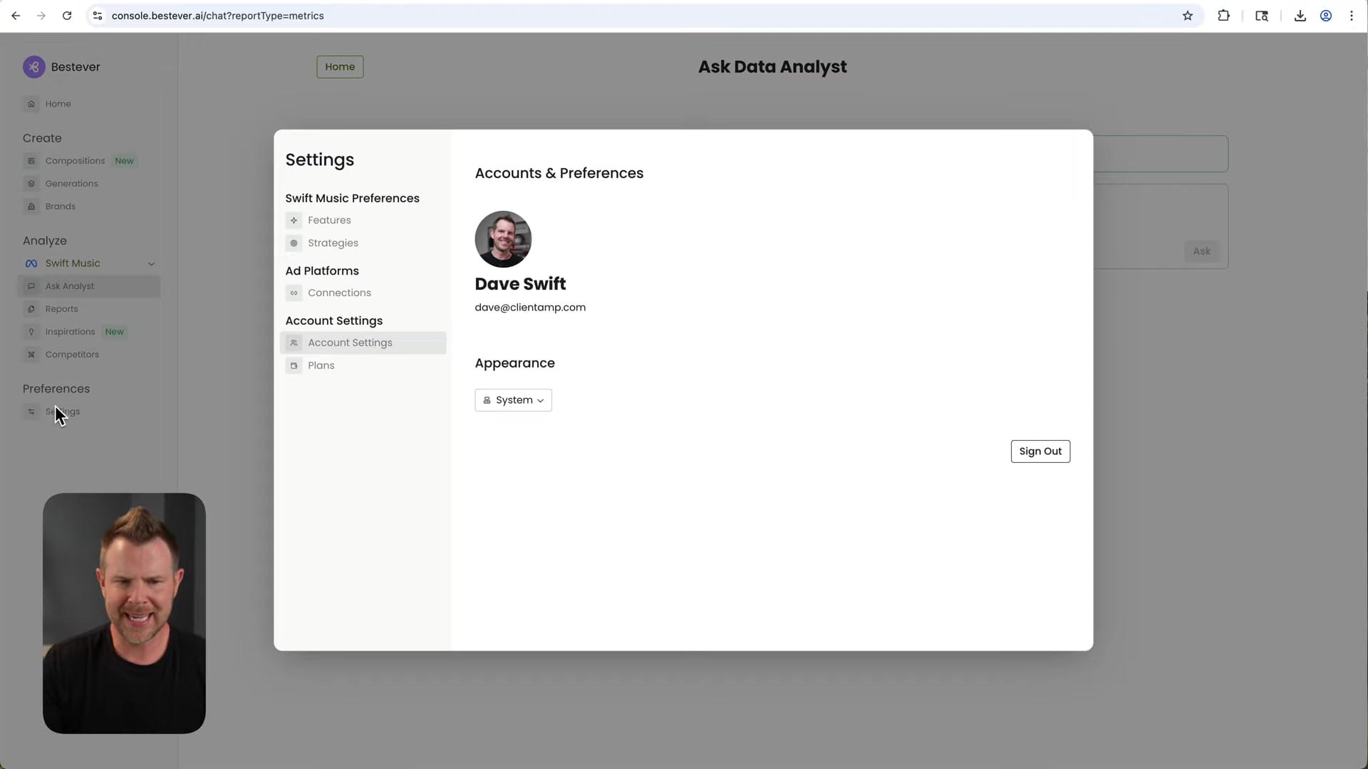 Screenshot: Analyzing Ad Performance
