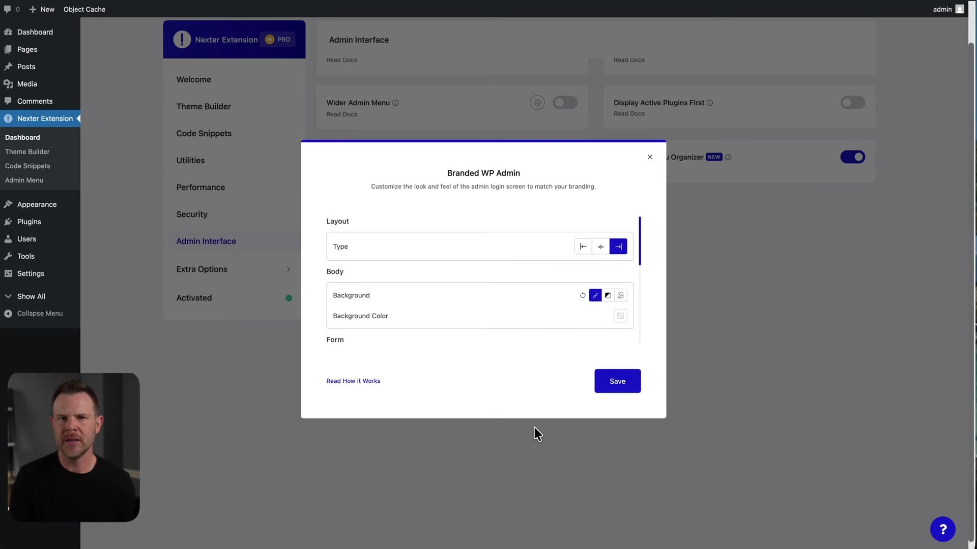 Screenshot: Branded WP Admin Login