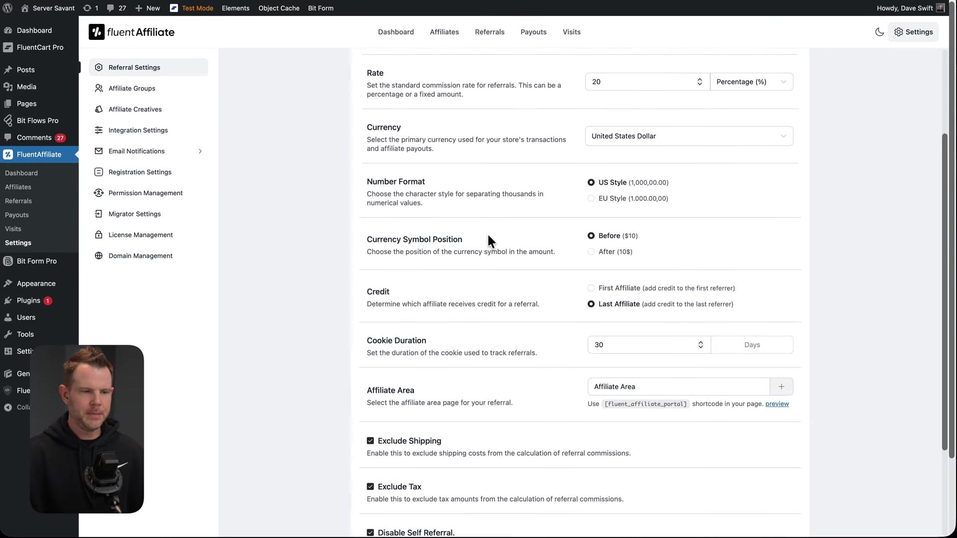 Screenshot: Fluent Affiliate – Full-Featured Affiliate Platform