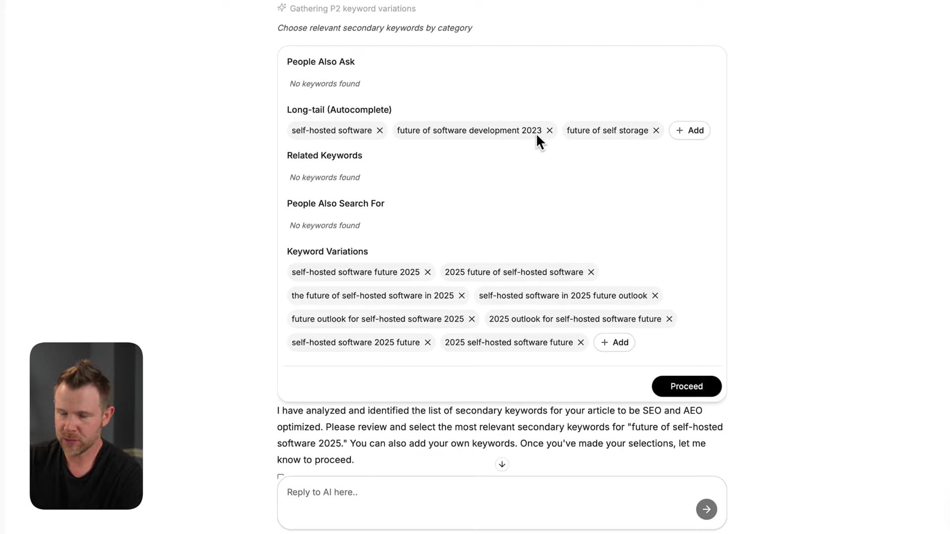 Screenshot: Keyword Research and Competitor Analysis