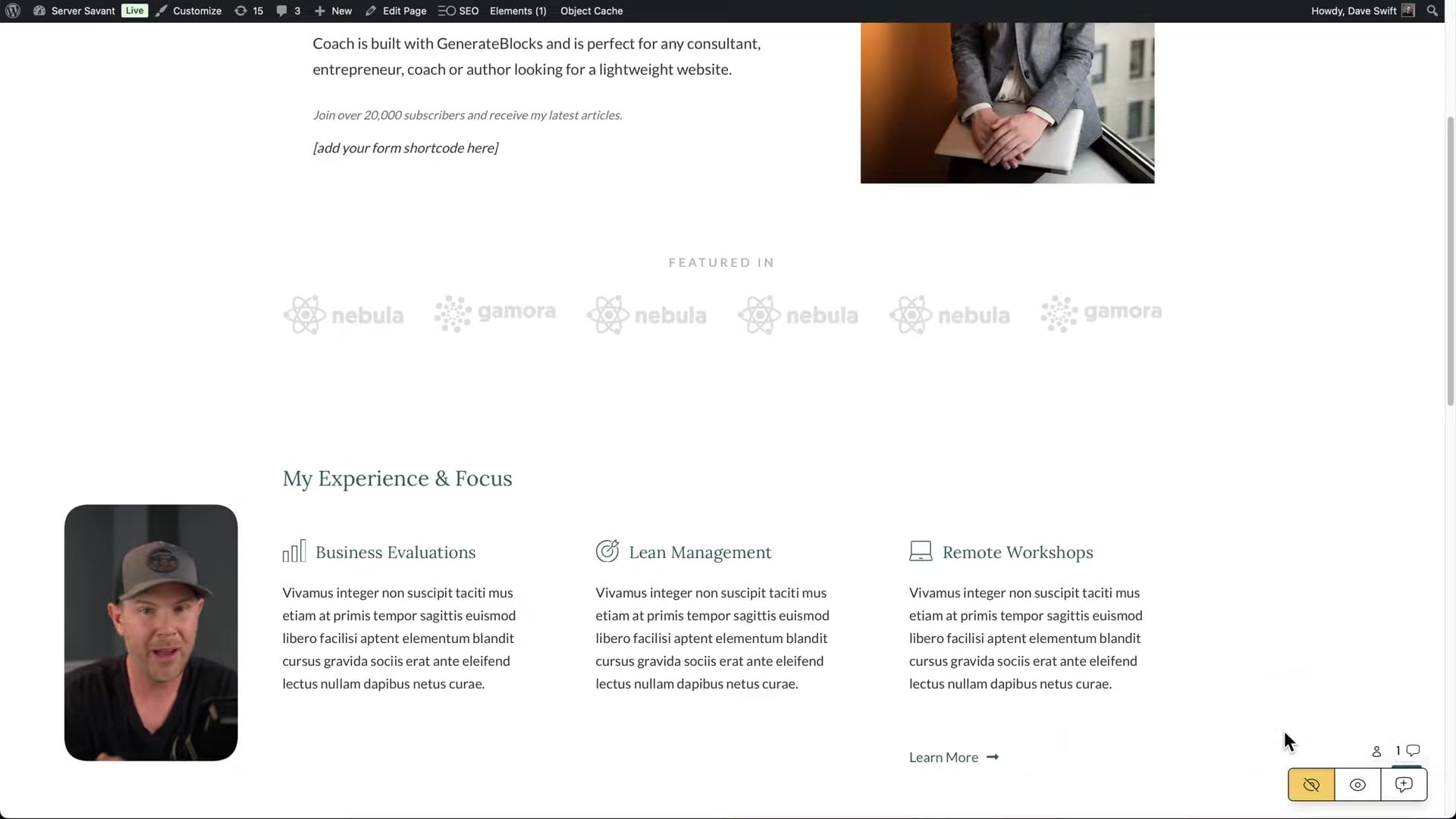 Screenshot: Comment Management