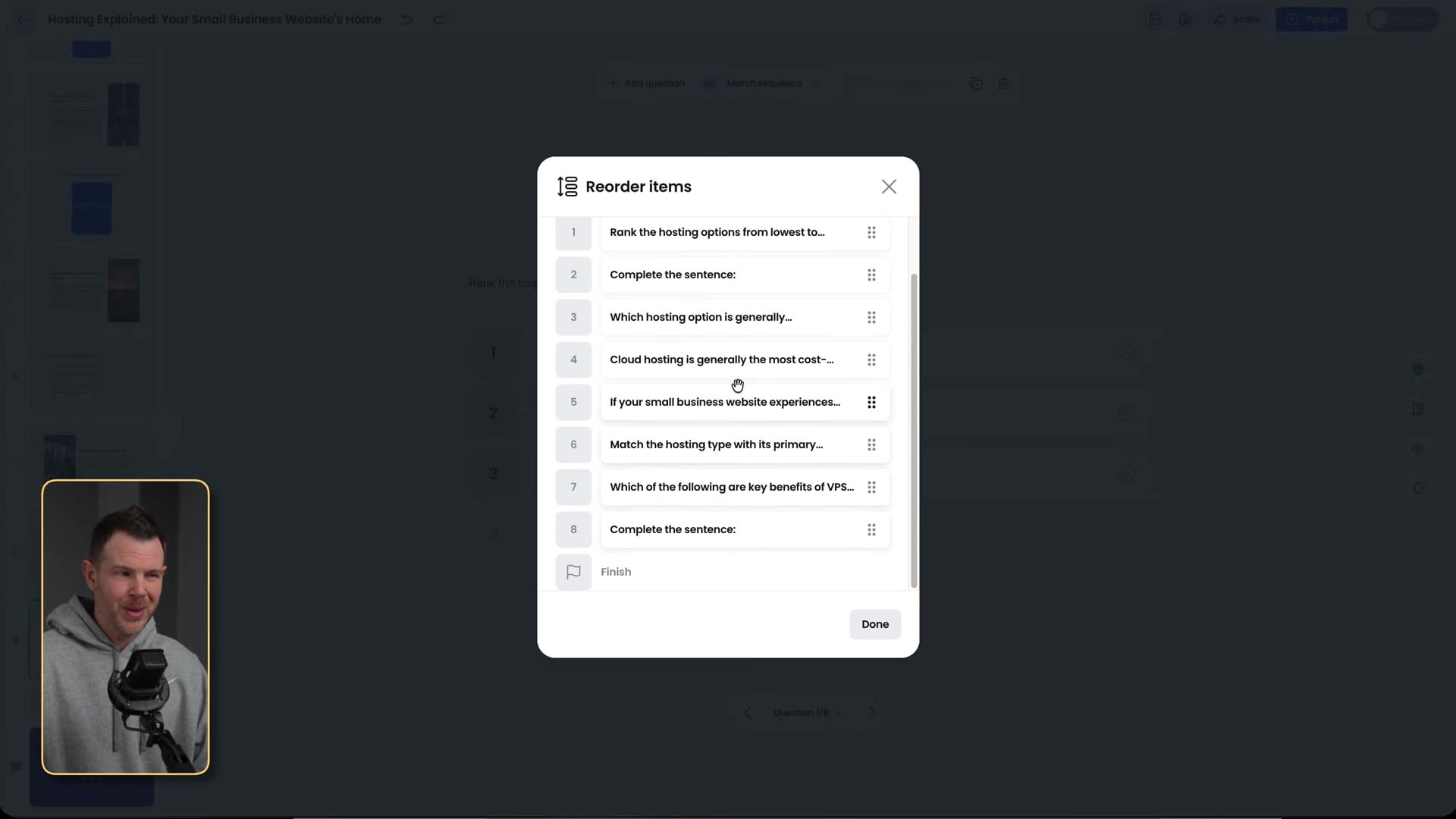 Screenshot: Quiz Builder