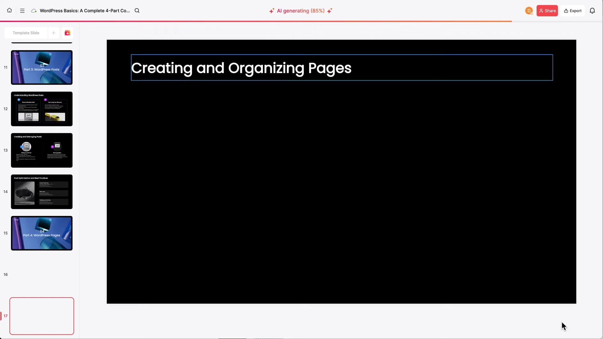 Screenshot: Converting Existing Files