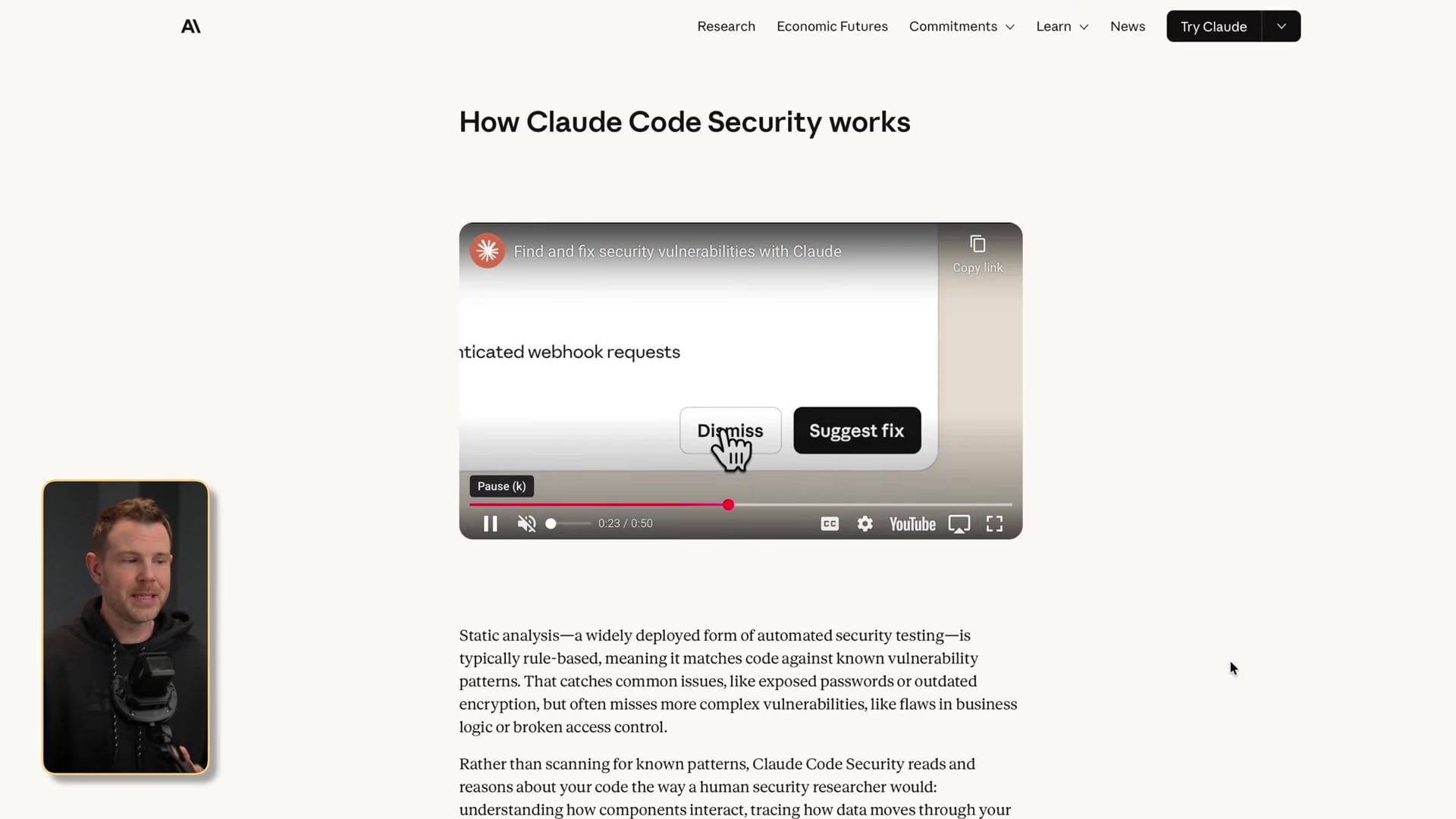 Screenshot: Claude Security: New Vulnerability Scanner