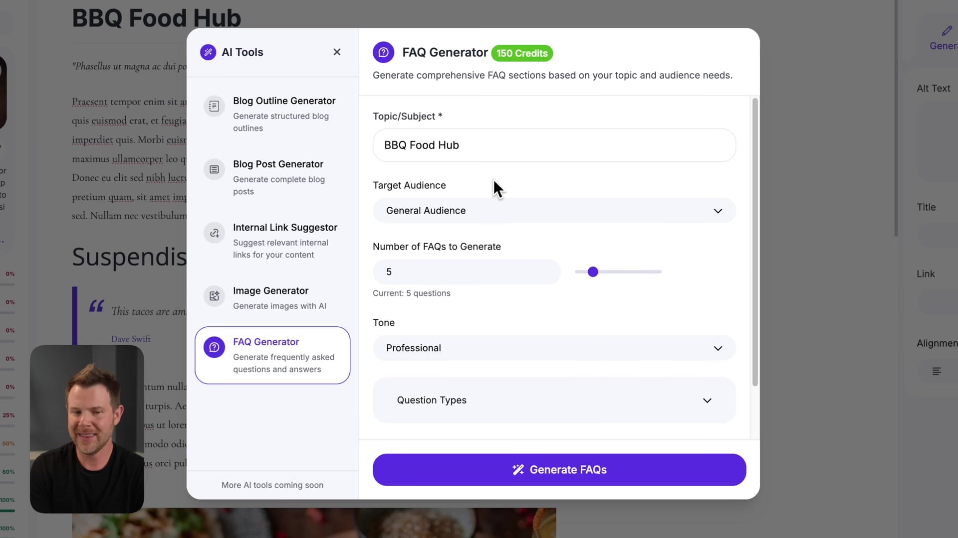Screenshot: Creating and Editing Blog Posts