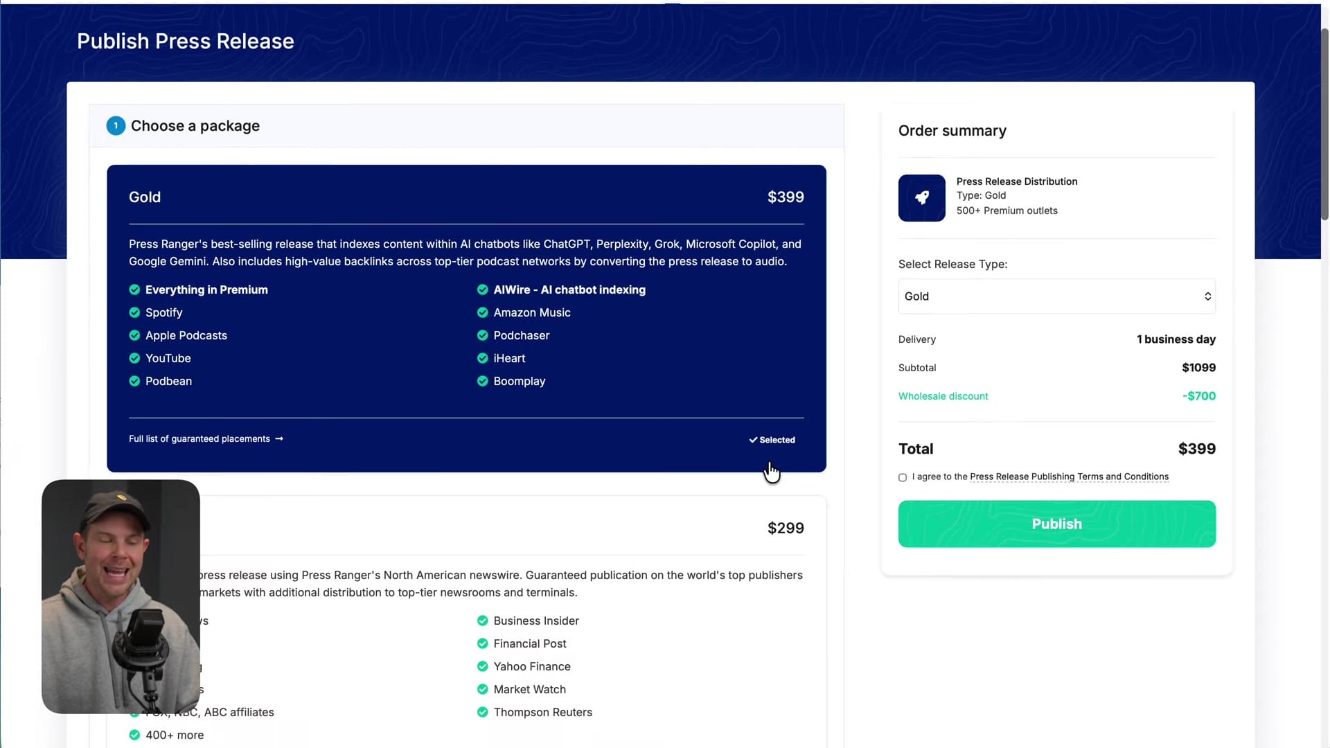 Screenshot: Press Ranger: Media Outreach