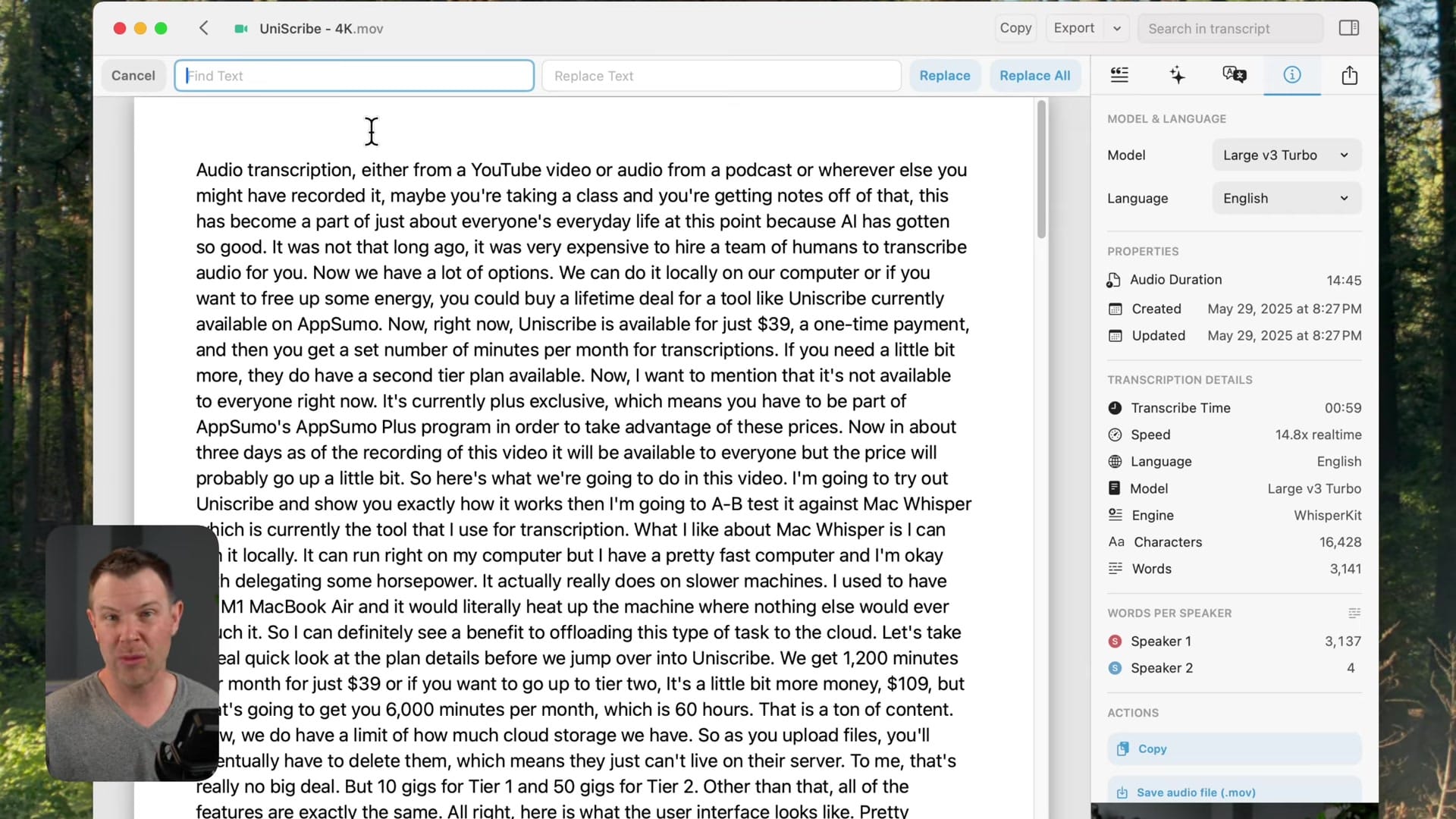Screenshot: Missing Features Analysis