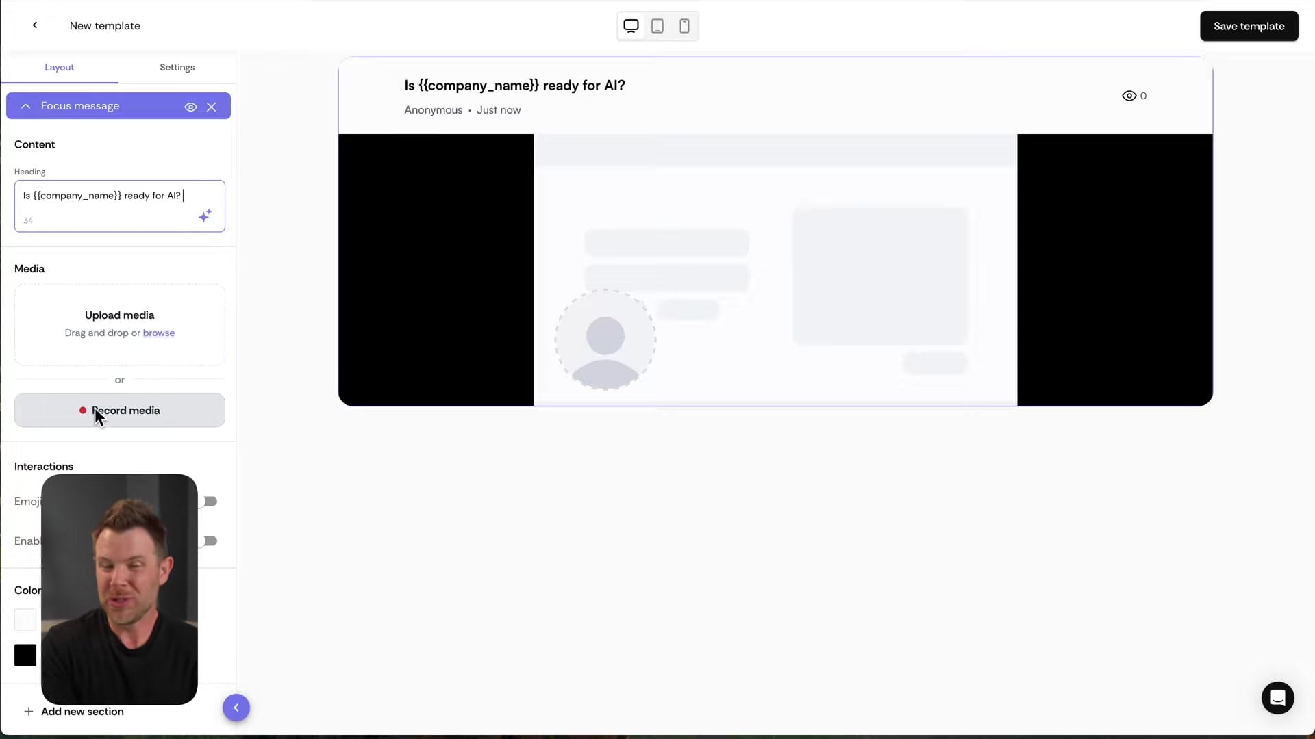 Screenshot: Building a Landing Page