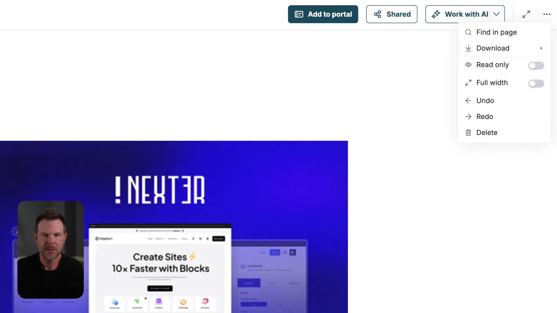 Screenshot: Tags, Sharing & Portals