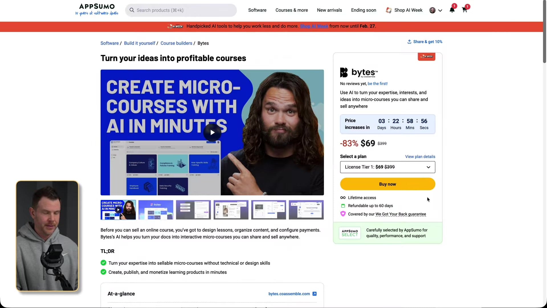 Screenshot: Voiceovers & AI Narration