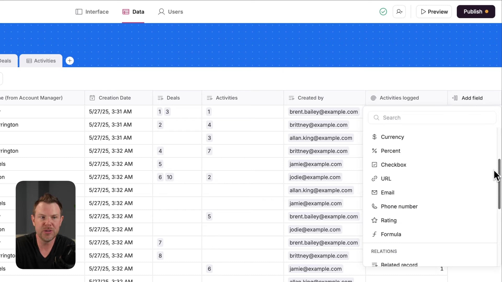 Screenshot: Database Relationships