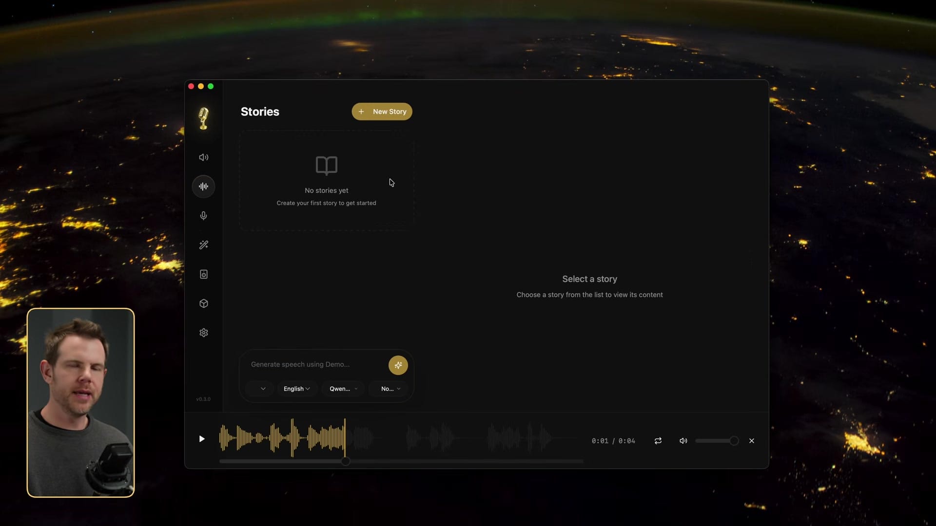 Screenshot: Stories Feature