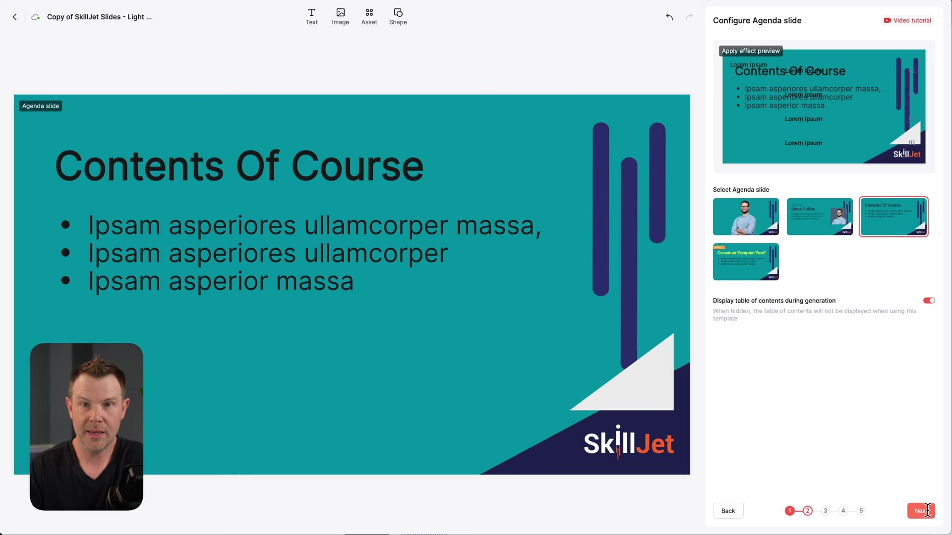 Screenshot: Creating Custom Templates