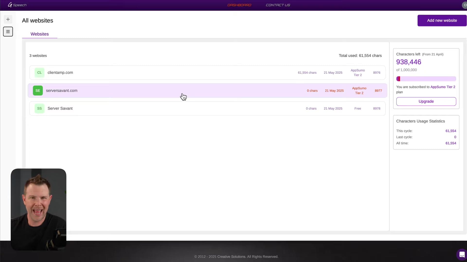 Screenshot: Credit Usage Analysis