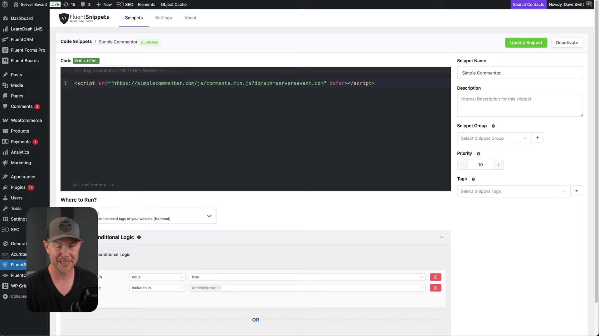 Screenshot: Client Login System