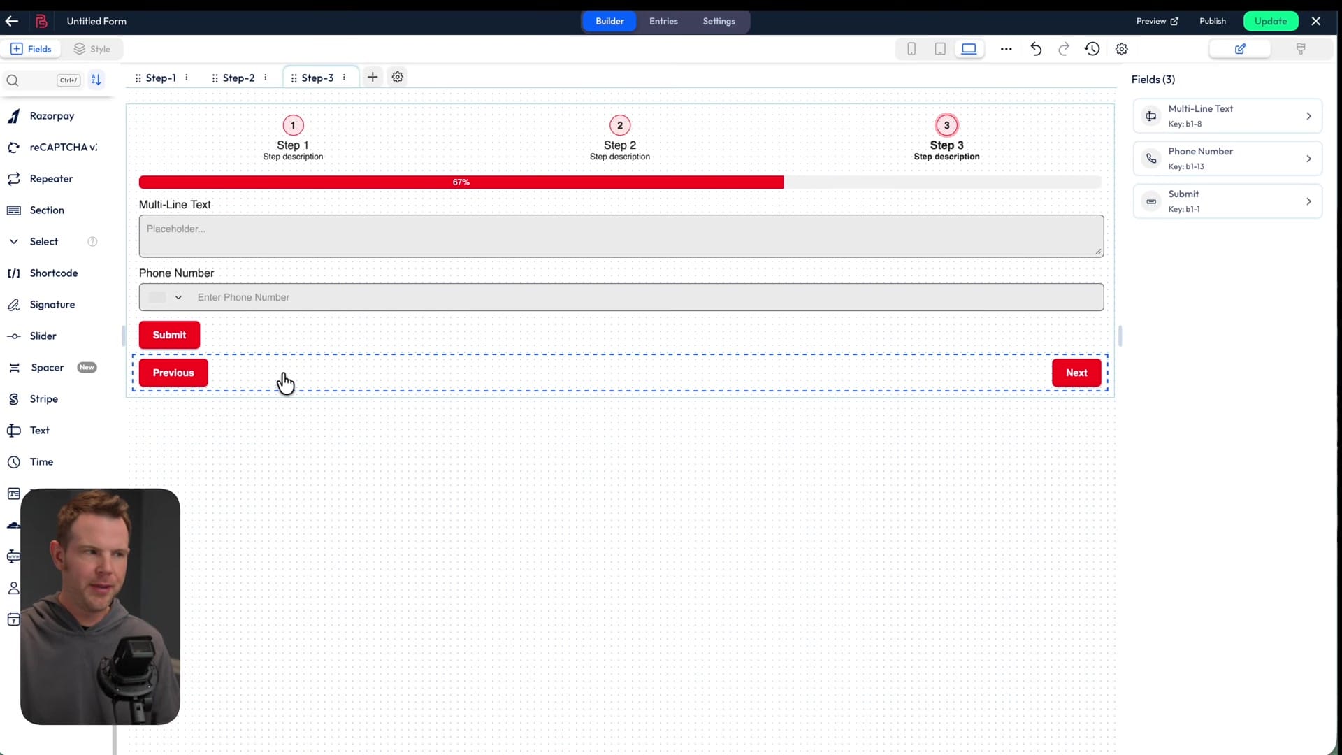 Screenshot: Special Fields (GDPR, Signature, Ratings)