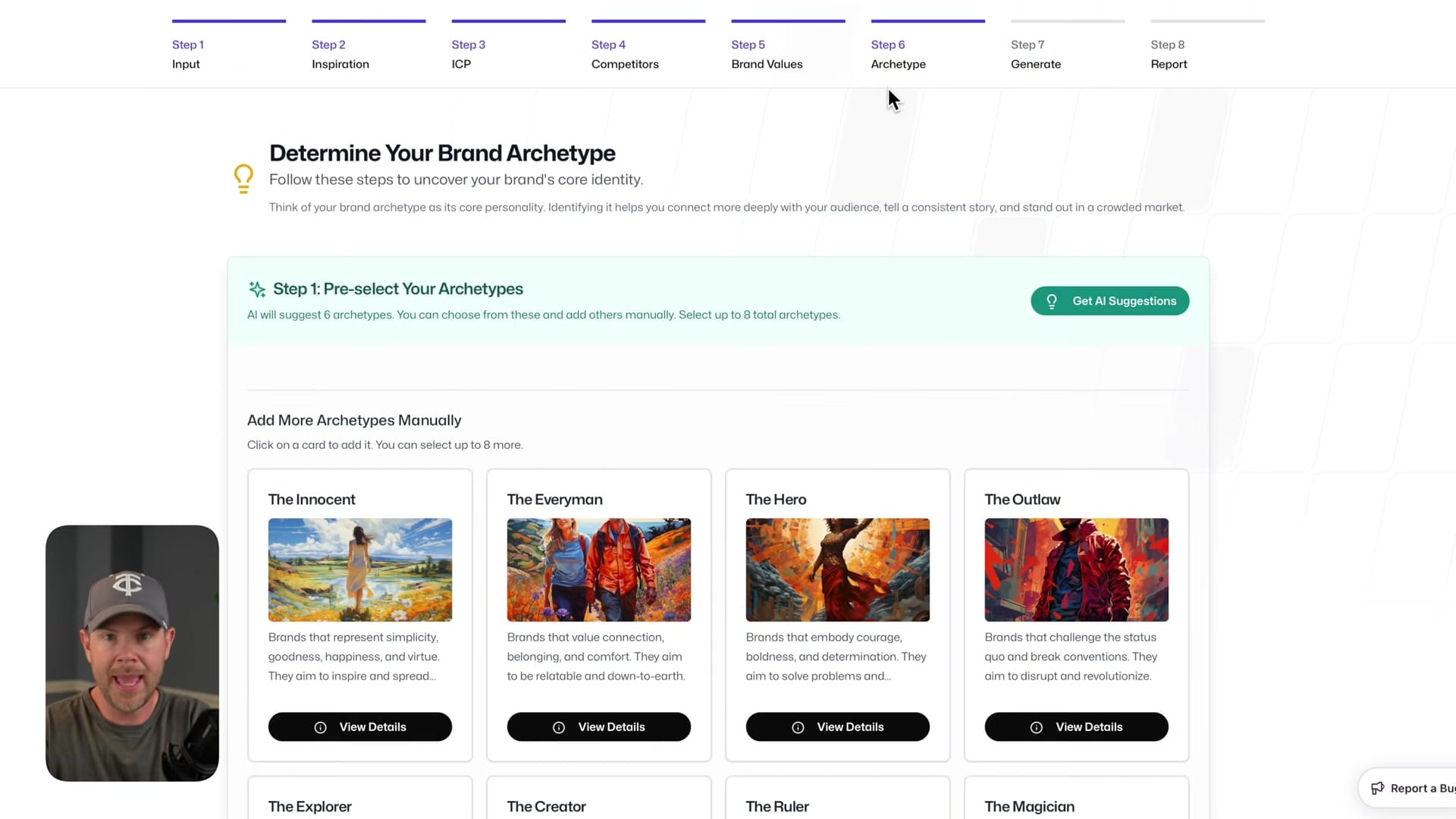Screenshot: Step 5: Brand Values