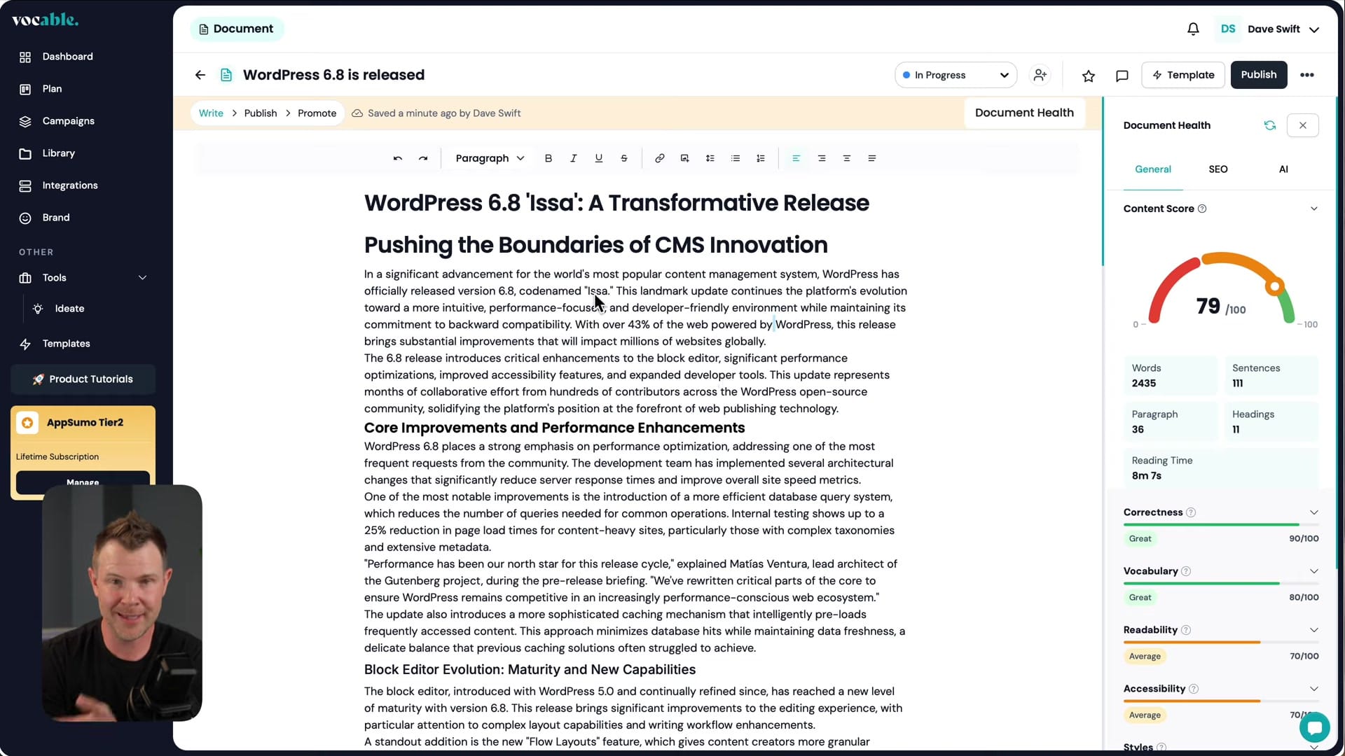 Screenshot: Additional Features