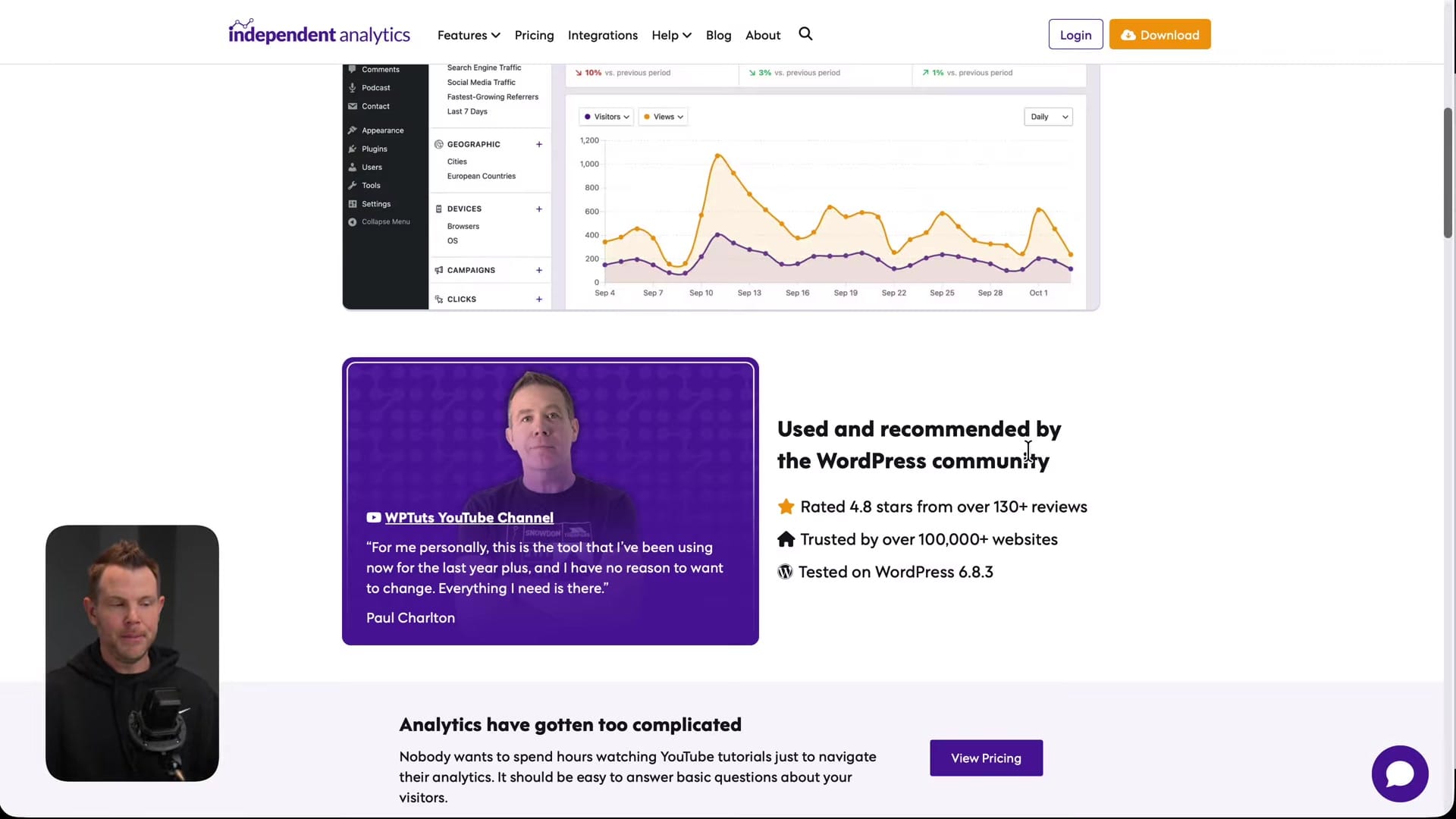 Screenshot: Independent Analytics – Privacy-First Analytics