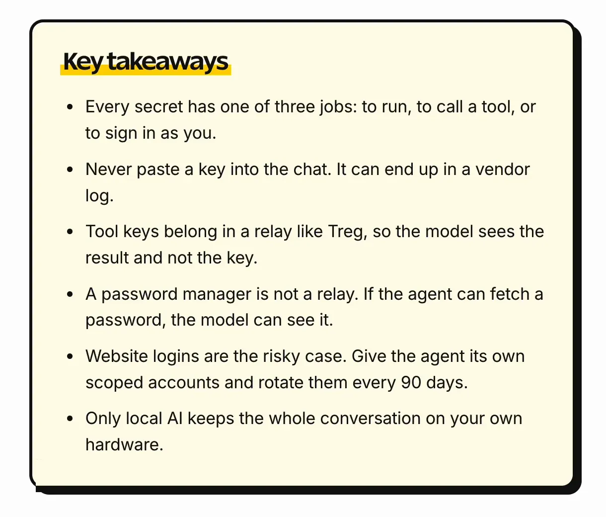 Updated blog post with a styled key takeaways box followed by a questions people ask section