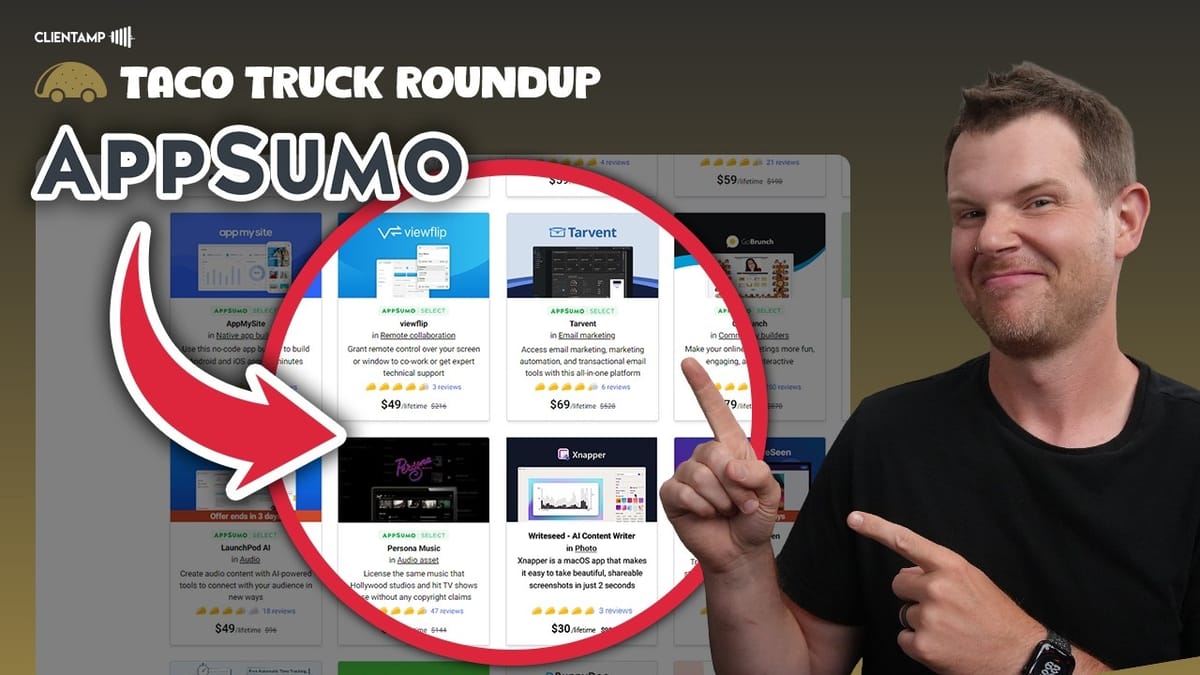 AppSumo Deals Roundup: Tarvent, Xnapper, Persona Music & ViewFlip