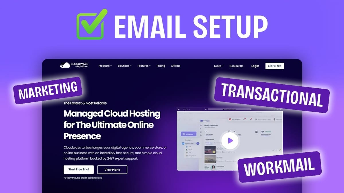 How to Set Up Email on Cloudways: Personal, Transactional & Marketing