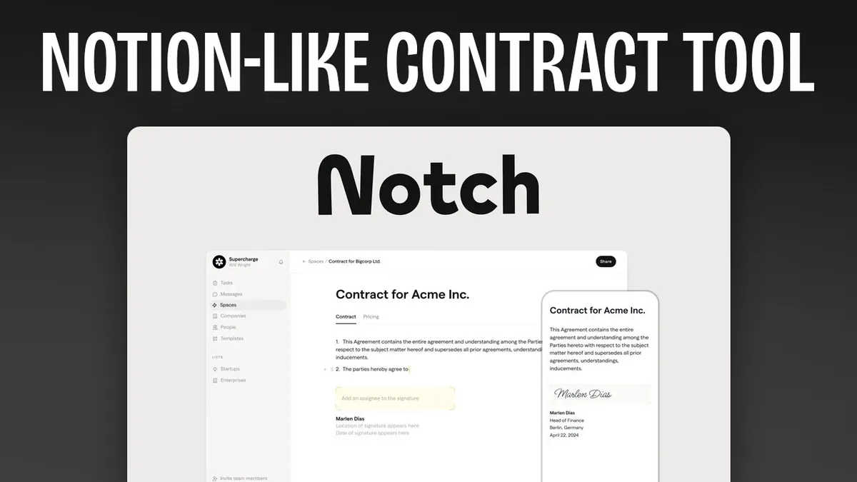 Notch Review: Google Docs Meets Notion Meets DocuSign