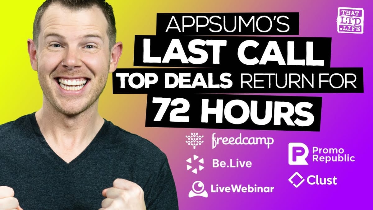 Last Call For LiveWebinar, Clust, FreedCamp, Promo Republic, & Be.Live