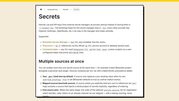 How Hermes uses a secret
